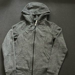 Lululemon full zip scuba, size 6, color dark grey
